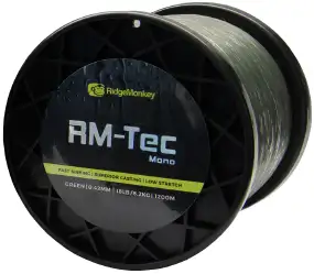 Леска RidgeMonkey RM-Tec Mono 1200m 0.42mm 18lb/8.2kg Green
