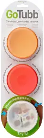 Контейнер для їжі Humangear GoTubb 3-Pack. Medium. Clear/Orange/Red