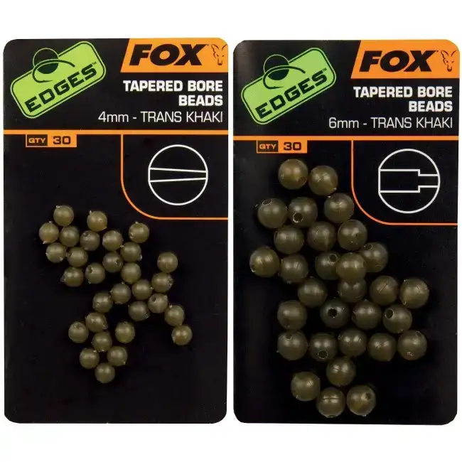 Бусинка Fox. Edges 4mm Tapered Bore Beads x 30 Trans Khaki