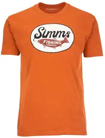 Футболка Simms Trout Outline T-Shirt XL Adobe Heather