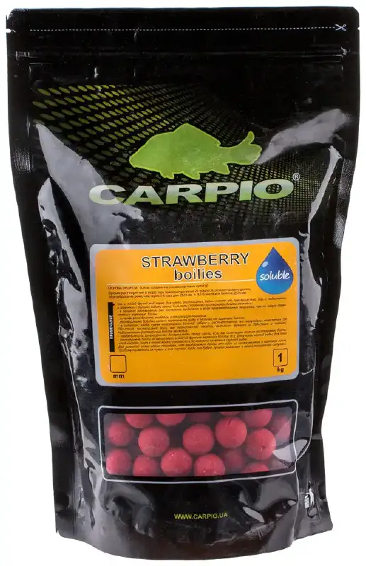 Бойлы Carpio Strawberry (Клубника) 20mm 1kg (растворимые)
