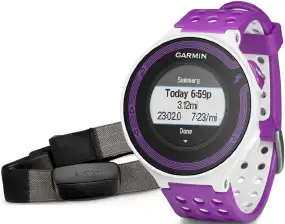 Часы Garmin Forerunner 220 HR White/Violet с GPS навигатором и кардиодатчиком ц:белый/фиолетовый