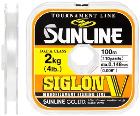 Волосінь Sunline Siglon V 100m (Orange) #1.2/0.185mm 3.5kg