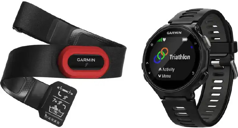 Годинник Garmin Forerunner 735 XT Run Bundle Black & Gray з GPS навігатором і кардиодатчиком ц:чорний/сірий