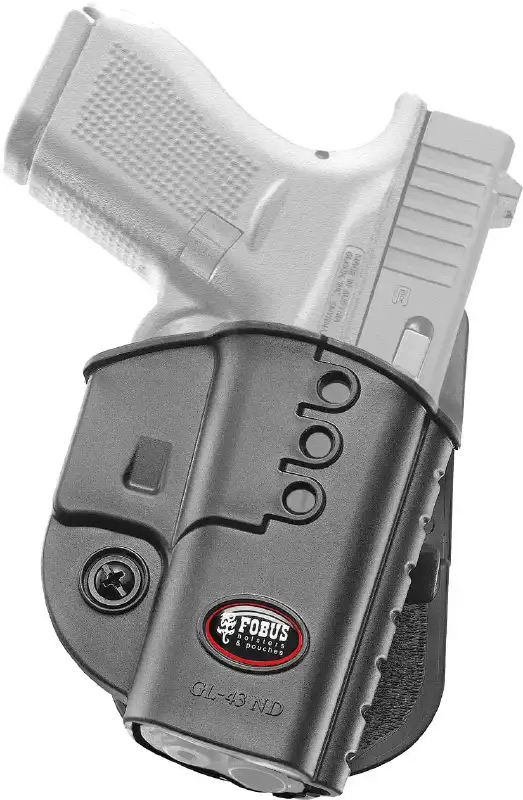 Кобура Fobus для Glock 43 с поясным фиксатором.