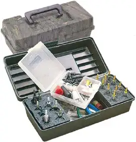 Коробка MTM Magnum Broadhead Box для 20 наконечников стрел и прочих комплектующих Цвет – камуфляж.