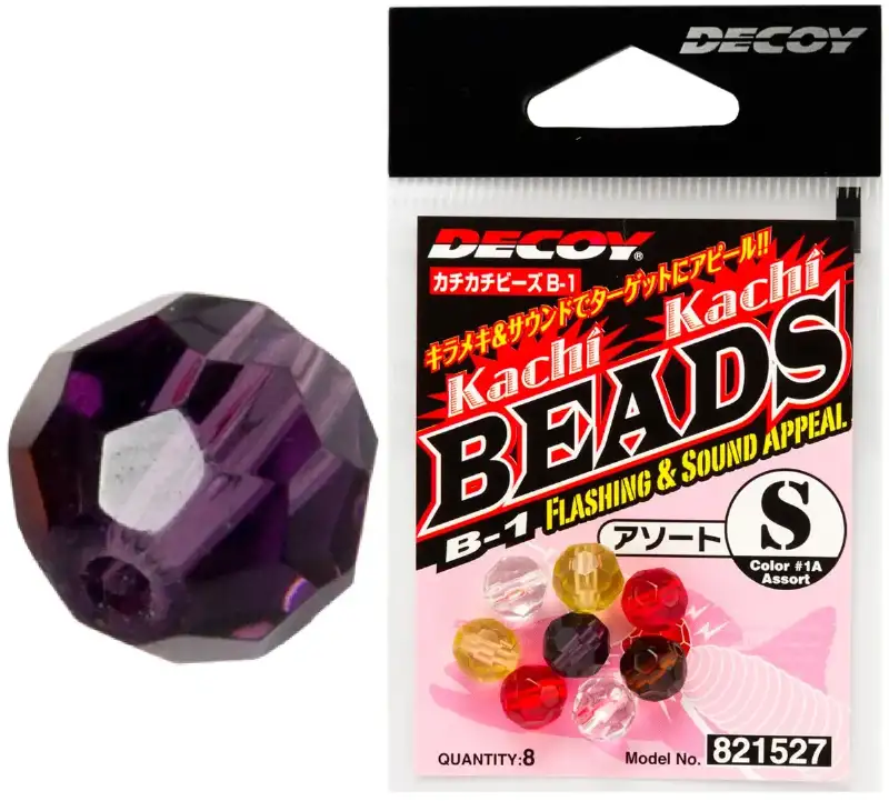 Намистина Decoy B-1 Kachi-Kachi Beads M (9 шт/уп) к:пурпуровий