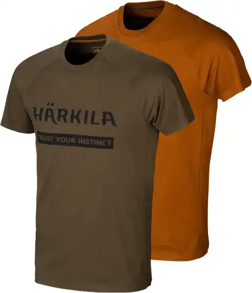 Футболка Harkila Logo Зелёный/Коричневый