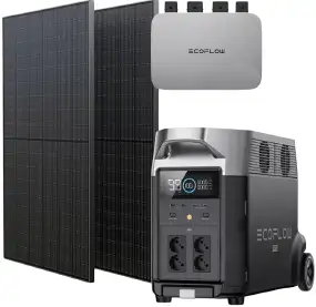 Комплект энергонезависимости EcoFlow PowerStream – микроинвертор 800W + зарядная станция Delta Pro + 2 x 400W солнечные панели
