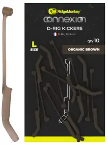 Лентяйка RidgeMonkey Connexion D-Rig Kickers Medium (10 шт/уп) ц:organic brown
