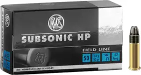 Патрон RWS Subsonic HP кал .22 LR пуля LHP масса 2.6 г/40 гран