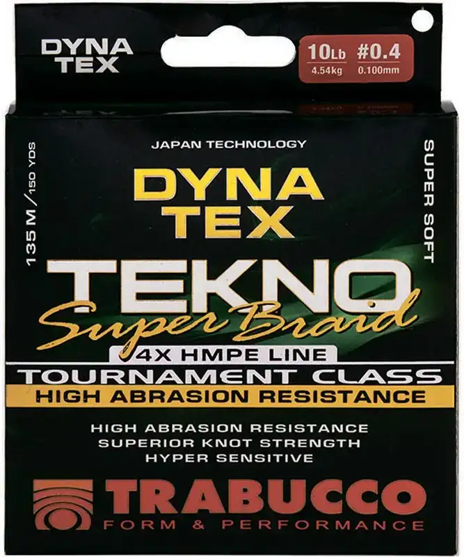 Шнур Trabucco Dyna-Tex Tekno Super Braid 135m (зеленый) #1.2/0.185mm 20lb/9.07kg