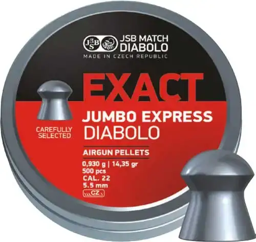 Кулі пневматичні JSB Diabolo Exact Jumbo Express. Кал. 5.52 мм. Вага - 0.93 г. 250 шт/уп