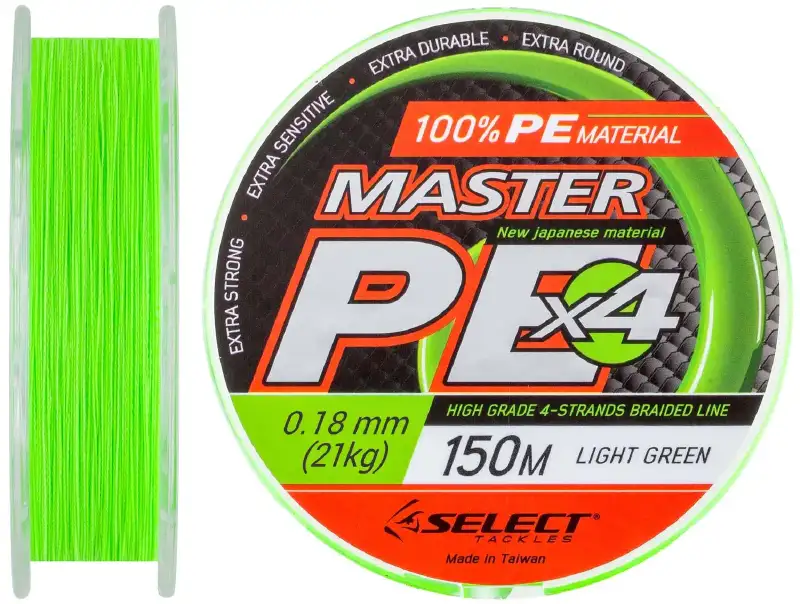 Шнур Select Master PE 150m (салат.) 0.18mm 21kg