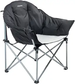 Кресло KingCamp Heavy Duty Steel Folding Chair. Black/grey