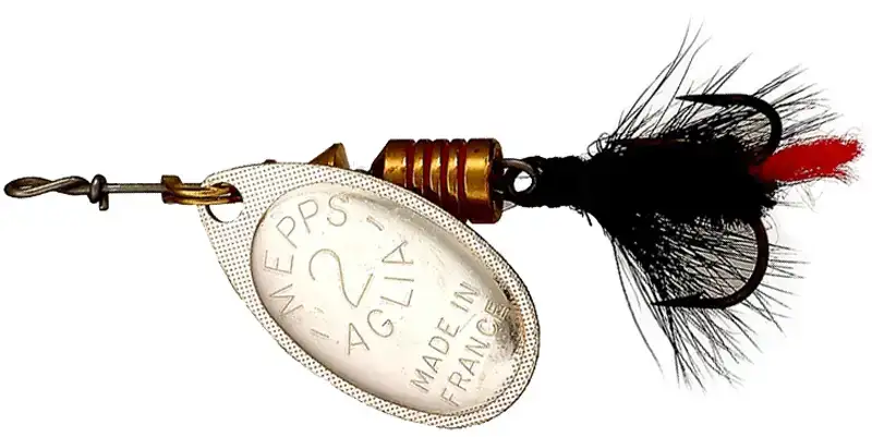 Блесна Mepps Aglia Mouche №2 4.6g Silver Black Fly
