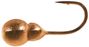 Мормышка вольфрамовая Shark Двойной шарик с отверстием 0.3g 3.0mm крючок D16 гальваника ц:медь