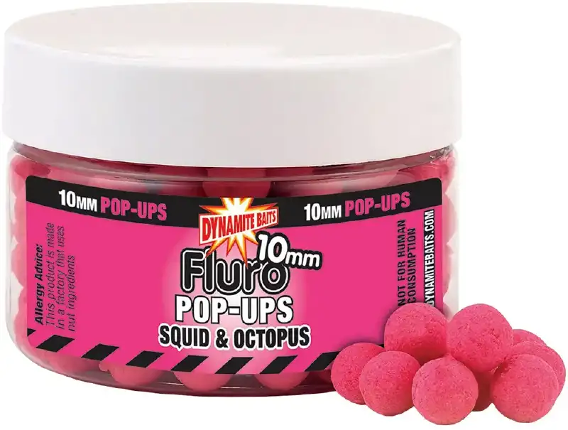 Бойли Dynamite Baits Fluro Pop-Ups Squid & Octopus 15mm