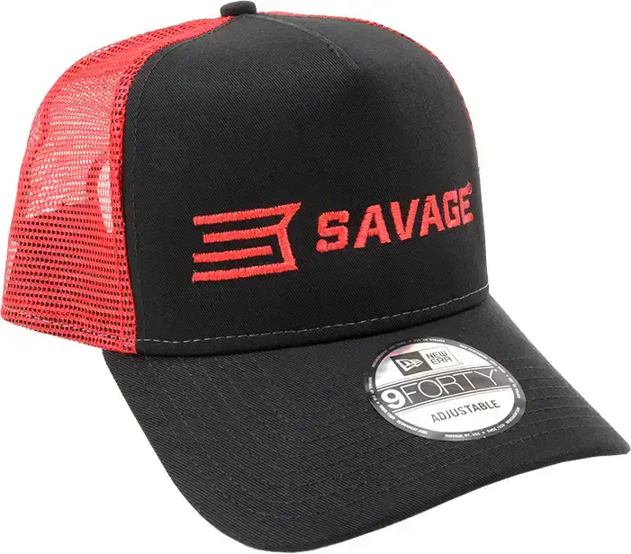 Кепка Savage Trucker hat W/RED Savage logo Червоний/чорний