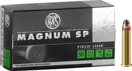 Патрон RWS Magnum SP кал.22 WMR куля TM маса 2,6 г