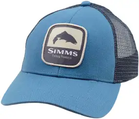 Кепка Simms Trout Patch Trucker Hat One size Blue Stream