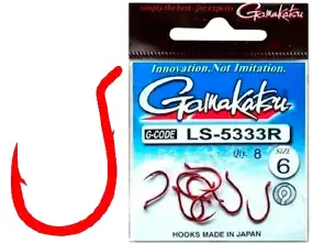 Крючок Gamakatsu LS-5333R N/L №06 (8шт/уп) ц:red