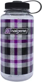 Пляшка Nalgene Wide Mouth Plaid Water Bottle 1L Purple