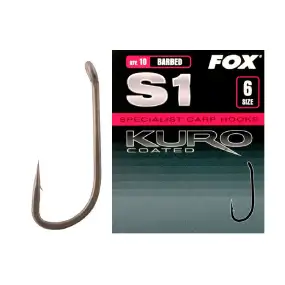 Крючок Fox. S1 Kuro size 4 с бородкой