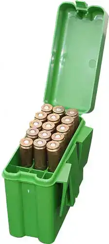 Коробка MTM на 20 патронов кал. 243; 308 Win. Цвет - зеленый