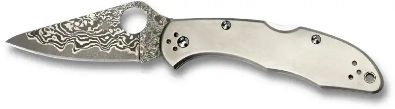 Нож Spyderco Delica Titanium/Damascus