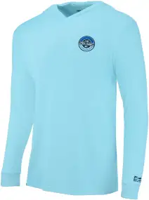 Реглан Pelagic Aquatek Built Fade Hoodie Fishing Shirt XXL Light Blue