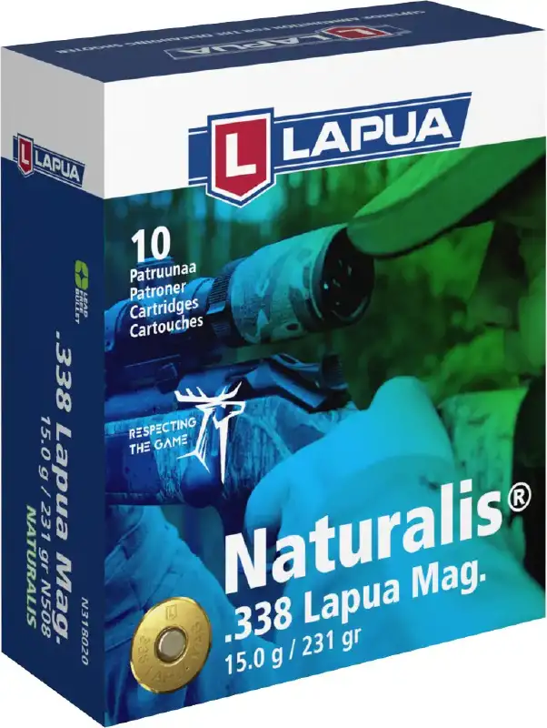 Патрон Nammo Lapua кал. 338 Lapua Mag пуля Naturalis Long Range масса 15 г/230 гран. Нач. скорость 920 м/с