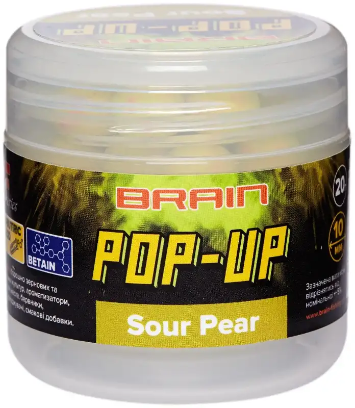 Бойли Brain Pop-Up F1 Sour Pear (груша) 14mm 15g