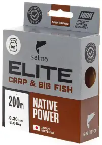 Леска Salmo Elite Carp & Big Fish 200m (корич.) 0.30mm 8.65kg
