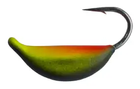 Мормишка вольфрамова Shark Супер-банан 0,19г діам. 1,5/SS гачок D18 к:червоно-жовтий #015