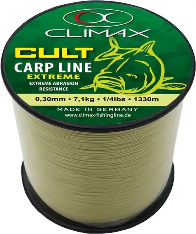 Леска Climax Cult Carp Extreme Line 1330m (matt olive) 0.30mm 7.2kg