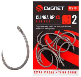 Крючок карповый Cygnet Clinga BP XS №2 (10шт/уп)