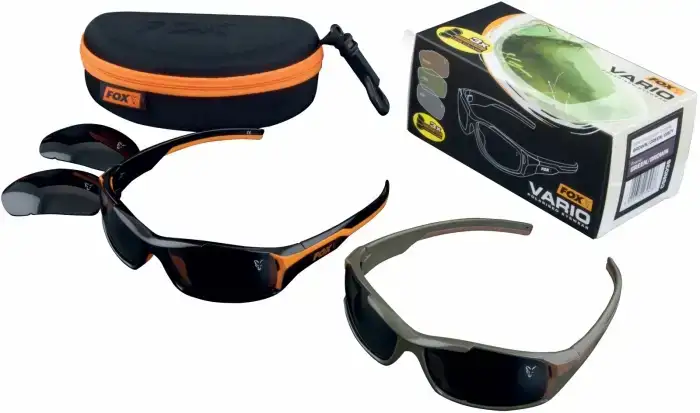Очки Fox. Vario Black Frame with 3 Lenses (black/grey/green)