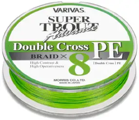 Шнур Varivas Super Trout Advance Double Cross PE 100m (зелений) #0.8/0.148mm 8lb