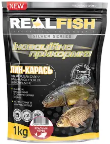 Прикормка Real Fish Silver Series Лин-карась Червоний черв’як 1kg