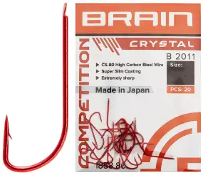 Крючок Brain Crystal B2011 #16 (20 шт/уп) ц:red