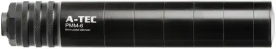 Саундмодератор A-TEC PMM удлиненный. Кал. - 9 мм (9х19;9x21). Резьба - 1/2"-28 (в карабинах на базе М4 и М16)