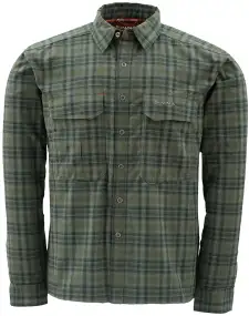 Рубашка Simms Coldweather Shirt L ц:black olive plaid