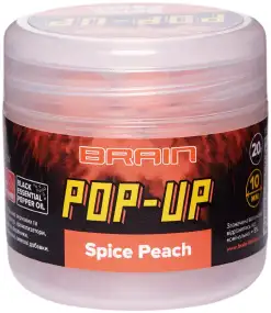 Бойли Brain Pop-Up F1 Spice Peach (персик/спеції) 10mm 20g