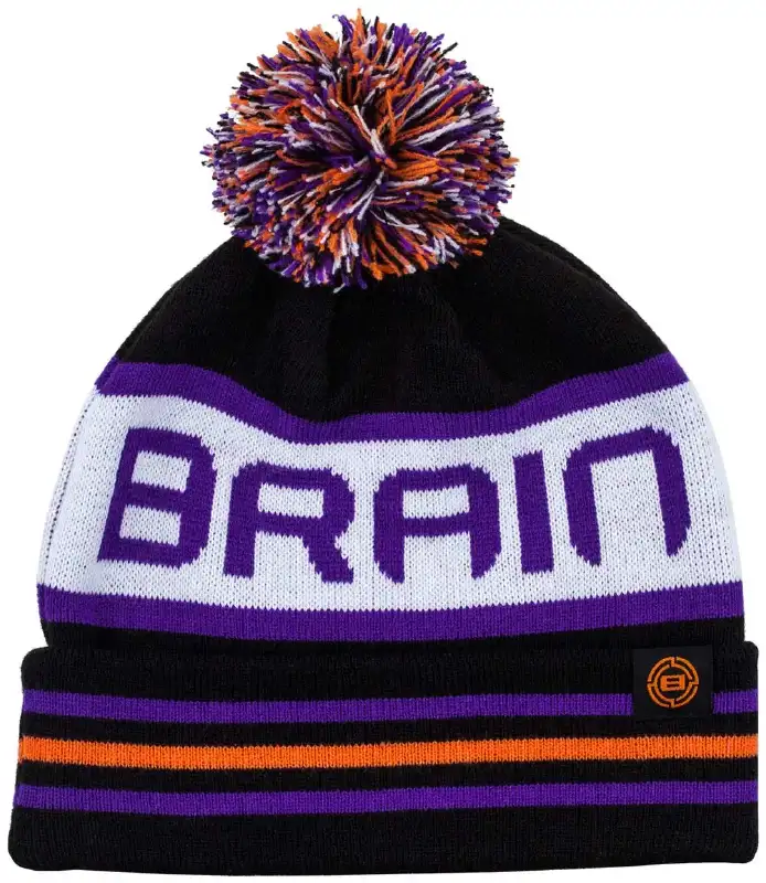 Шапка Brain Black/White/Violet One size Фиолетовый