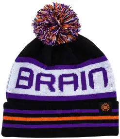 Шапка Brain Black/White/Violet One size Фиолетовый