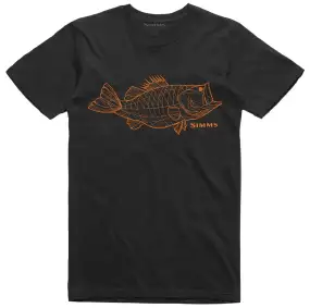 Футболка Simms Bass Line T-Shirt XL Black
