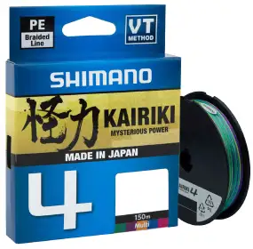 Шнур Shimano Kairiki 4 PE (Multi Colour) 150m 0.215mm 16.7kg