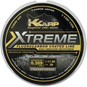 Волосінь Trabucco K-Karp eXTReme Flurocarbon CTD 1000m 0.309mm 11.95kg