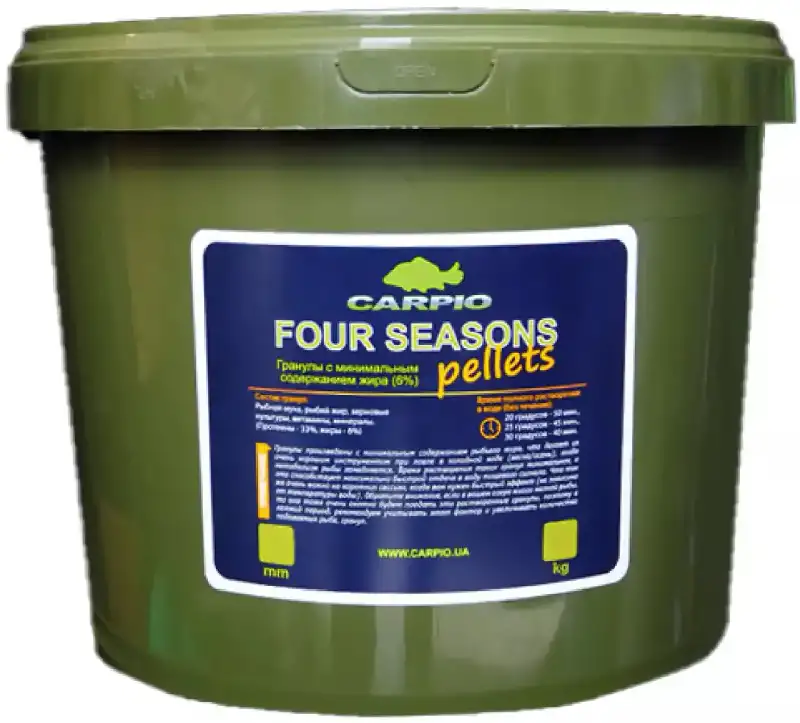 Пелети Carpio Four Seasons Pellets 4.5mm 3kg